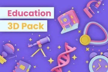 Education 3D Icon Pack