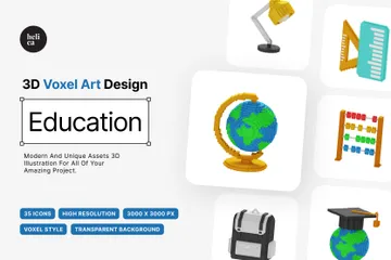 Education 3D Icon Pack