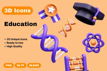 Education 3D Icon Pack