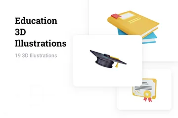 Education 3D Illustration Pack