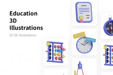 Education 3D Illustration Pack