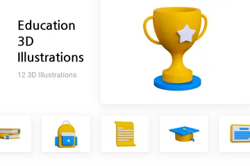 Education 3D Illustration Pack