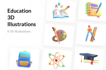 Education 3D Illustration Pack