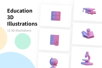 Education 3D Illustration Pack