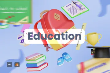 Education 3D Illustration Pack