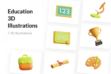 Education 3D Illustration Pack