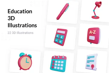 Education 3D Illustration Pack