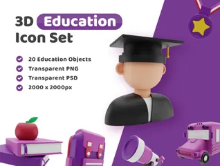 Education 3D Illustration Pack