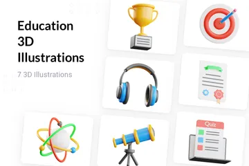 Education 3D Illustration Pack