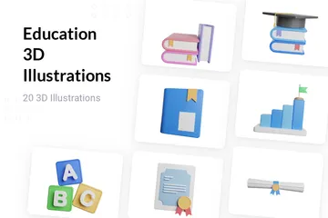 Education 3D Illustration Pack