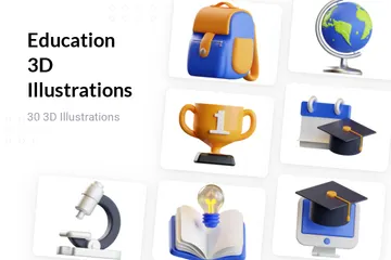 Education 3D Illustration Pack