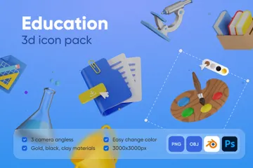 Education 3D Illustration Pack