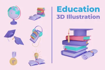 Education 3D Illustration Pack