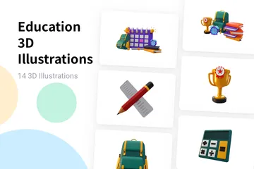 Education 3D Illustration Pack