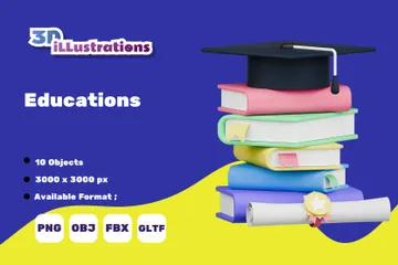 Education Collections 3D Icon Pack