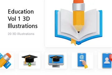 Education Vol 1 3D Illustration Pack