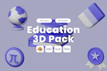 Education Vol.2 3D Icon Pack