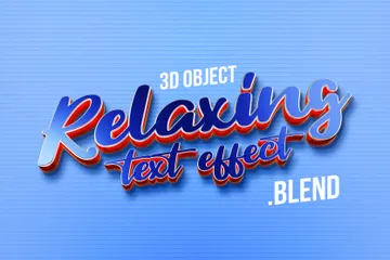 Efecto de texto "relajante" Paquete de Icon 3D