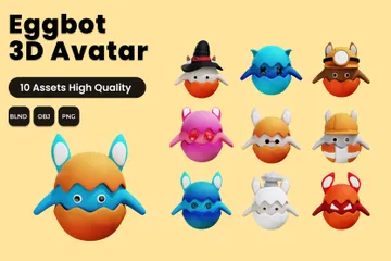 Eierbot Chibi 3D Icon Pack