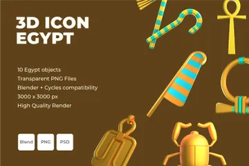 エジプト 3D Iconパック