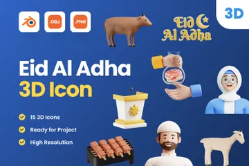 Eid Ai Adha 3D Icon Pack