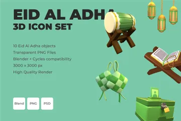 Eid al-Adha Paquete de Icon 3D