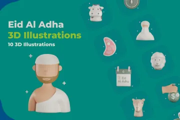 Eid Al Adha 3D Illustration Pack