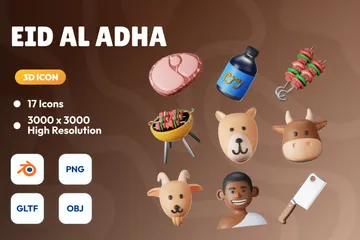 Eid Al Adha 3D Icon Pack