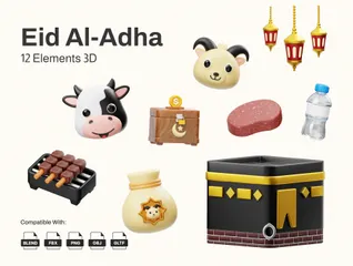 Eid Al-Adha 3D Icon Pack