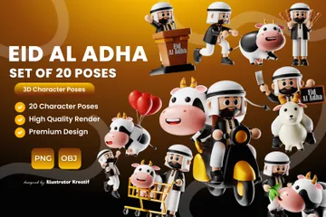 Eid Al Adha 3D Illustration Pack