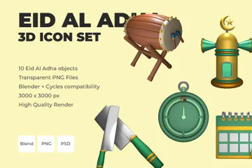 Eid Al Adha 3D Illustration Pack