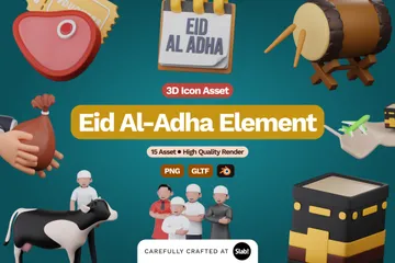 Eid Al Adha Element Vol 1 3D Icon Pack