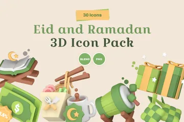 Eid And Ramadan 3D Icon Pack
