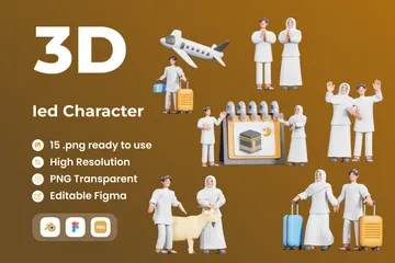Eid Character 3D Illustration Pack
