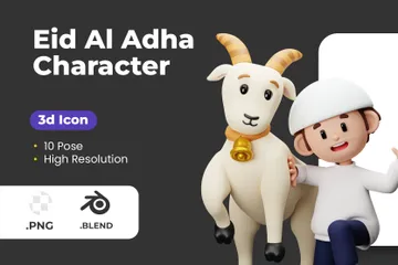 Eid Goat 3D Illustration Pack