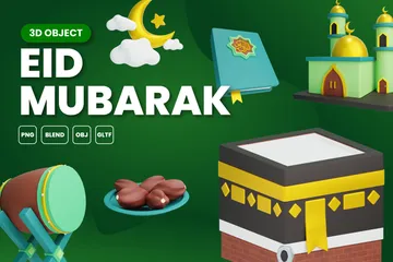Eid Mubarak Paquete de Icon 3D
