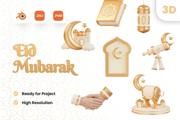 Eid Mubarak 3D Icon Pack