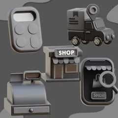 Einkaufen 3D Icon Pack
