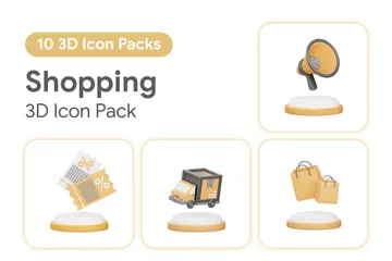 Einkaufen 3D Icon Pack
