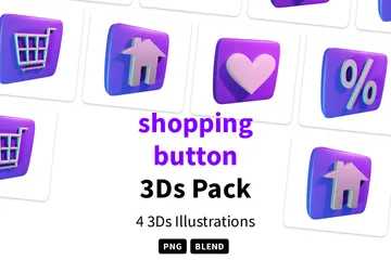 Einkaufstaste 3D Icon Pack