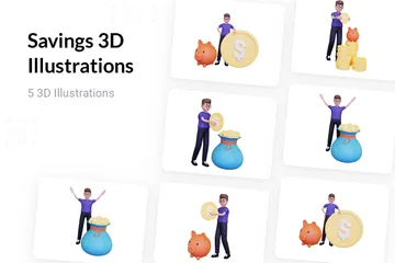 Ersparnisse 3D Illustration Pack