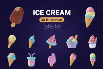 Eiscreme 3D Icon Pack