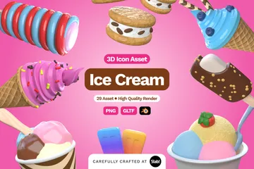 Eiscreme 3D Icon Pack