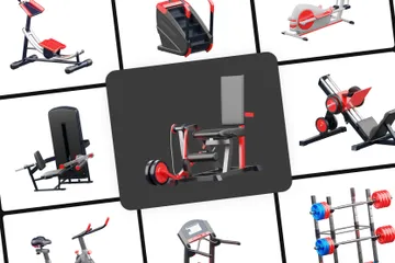 Fitness y ejercicio Paquete de Icon 3D