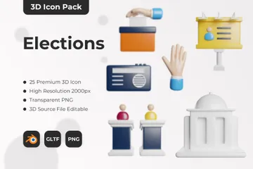 Elecciones Paquete de Icon 3D