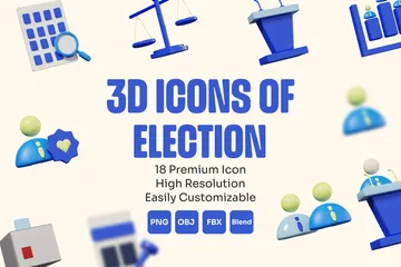 Election 3D Icon Pack