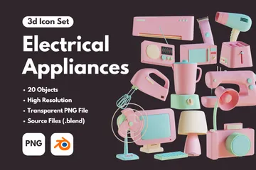 Electrical Appliances 3D Icon Pack