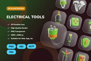 Electrical Tools 3D Icon Pack