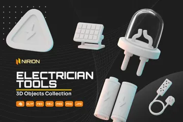 Electrician Tools 3D Icon Pack