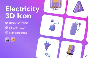 Electricity 3D Illustration Pack